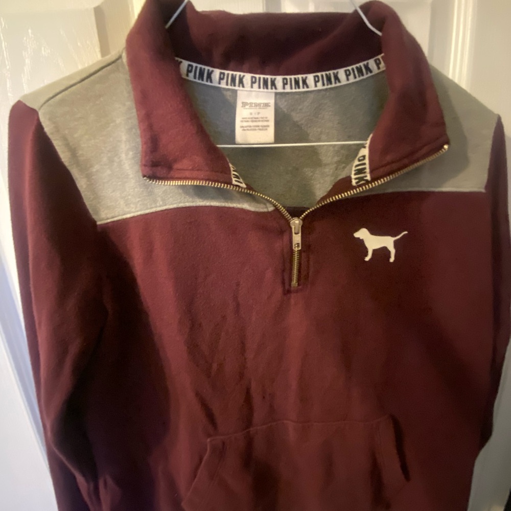Small Burgundy/Grey VS Pink Pull Over